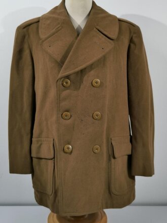 U.S. WWII, Overcoat officers short style Model 1926, dated May 1944, PHILA QM Depot, Size 39s, used, some moth holes