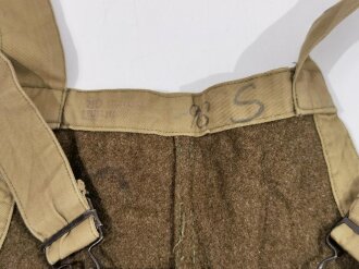 U.S. WWII armoured troops, trousers combat winter, wool lined, gc