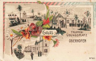 Ansichtskarte "Gruss vom Truppen-Übungsplatz Oberhofen"