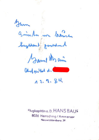 Deutschland nach 1945, Chef-Pilot des Führers Hans...