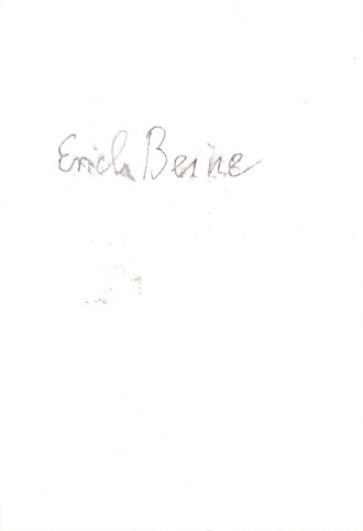 Deutschland nach 1945, Ritterkreuzträger Erich Beine (Fallschirmjäger-Regiment 12), eigenhändige Unterschrift auf Repro-Foto und zugehörigem Brief, 1996, ca. 9 x 13 cm, guter Zustand