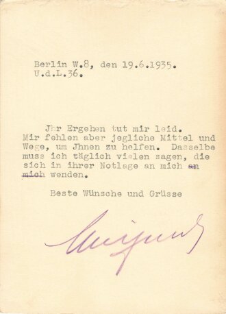 Wilhelm von Preußen, eigenhändige Unterschrift...