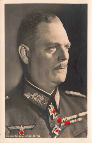 Generalfeldmarschall Wilhelm Keitel, eigenhändige Unterschrift auf Hoffmann Fotopostkarte, ca. 9 x 14