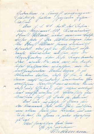 General der Kavallerie Georg Lindemann (L. Armeekorps), eigenhändige Unterschrift auf Brief, Bulgarien 28. Dezember 1940, DIN A4, mehrfach gefaltet