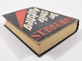 Kreisleiter Paul Müller , eigenhändige Widmung mit Unterschrift, Jena 1944 auf Vorsatzblatt des Buches "Der Steile Aufstieg", Joseph Goebbels, 473 Seiten, 1944, DINA A5, gebraucht