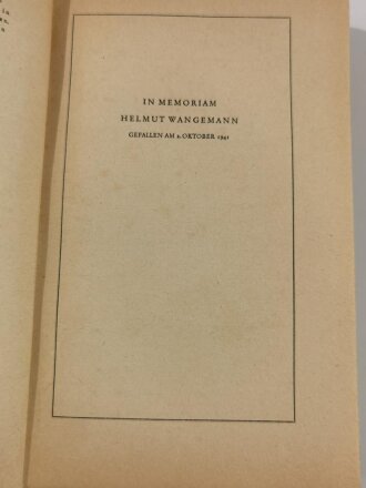 Eigenhändige Unterschrift eines Oberleutnant und Kompanie-Chefs des Fallschirm-Panzergrenadier-Regiment 2 "Hermann Göring" unter Widmung, Kriegsweihnacht 1943