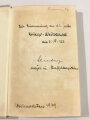 Eigenhändige Unterschrift eines Major und Staffelkapitän der 3. (F.) 122,  Aufklärungsgruppe 122 unter Widmung, Kriegsweihnacht 1939