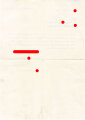 Mitteilung mit eigenhändiger Unterschrift des SS-Hauptsturmführer Ketterer, SS-Sturmbann I/79, Ravensburg 16. Juli 1940,  DIN A4, gebraucht, gefaltet