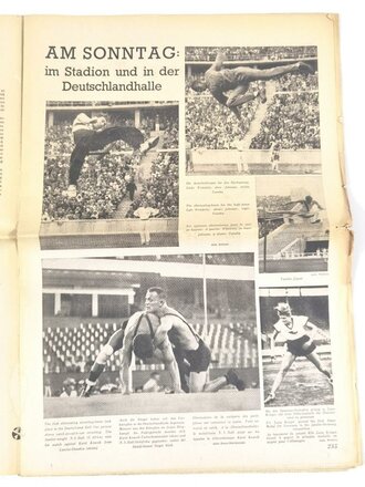 Olympia Zeitung, 3. August 1936, Nummer 14, XI. Olympische Spiele 1936, Berlin, gebraucht