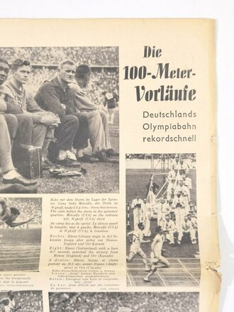 Olympia Zeitung, 3. August 1936, Nummer 14, XI. Olympische Spiele 1936, Berlin, gebraucht