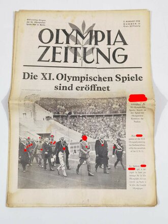 Olympia Zeitung, 2. August 1936, Nummer 13, XI....