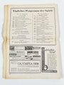 Olympia Zeitung, 3. August 1936, Nummer 14, XI. Olympische Spiele 1936, Berlin, gebraucht
