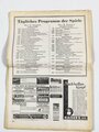 Olympia Zeitung, 4. August 1936, Nummer 15, XI. Olympische Spiele 1936, Berlin, gebraucht