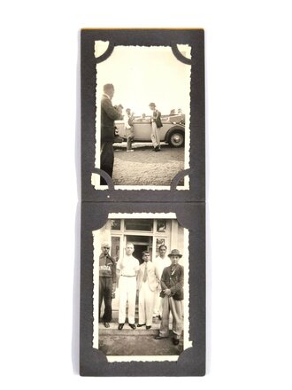 XI. Olympische Spiele Berlin 1936, Album mit 9 Fotografien im Kleinformat, Indische Hockey-Mannschaft (Olympiasieger), Mannschafts-Foto 1x vorhanden, 6 x 9 cm, sehr guter Zustand