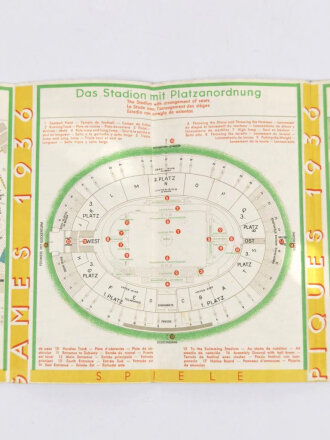 Olympia 1936, Stadtplan, "Plan von Berlin", hrsg. v. d. Dresdner Bank, 61 x 81 cm, guter Zustand