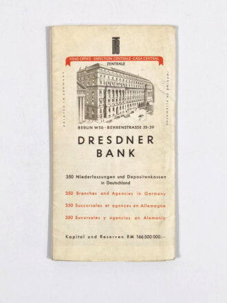 Olympia 1936, Stadtplan, "Plan von Berlin", hrsg. v. d. Dresdner Bank, 61 x 81 cm, guter Zustand