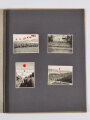 RAD, Fotoalbum eines Arbeitsmanns mit 123 Fotografien unterschiedlicher Formate, Themen: XI. Olympiade Berlin 1936/Reichsparteitagsgelände Nürnberg/Manöver Lüneburger Heide, Album 19 x 24,5 cm, sehr guter Zustand