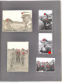 RAD, Fotoalbum eines Arbeitsmanns mit 123 Fotografien unterschiedlicher Formate, Themen: XI. Olympiade Berlin 1936/Reichsparteitagsgelände Nürnberg/Manöver Lüneburger Heide, Album 19 x 24,5 cm, sehr guter Zustand