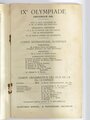 XI. Olympische Spiele Amsterdam 1928, Offizielles Tagesprogramm vom 1. August (No. 26) in frz. Sprache, 39 Seiten, ca. 13 x 21 cm, gebraucht, Einband lose