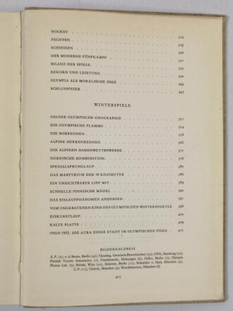 Die Olympischen Spiele 1952, Das Offizielle Standardwerk des Nationalen Olympischen Komitees, Sonderausgabe, mit Widmung FK Pirmasens Jugend Weihnachten 1953,1952/53, 415 Seiten, guter Zustand