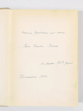 Die Olympischen Spiele 1952, Das Offizielle Standardwerk des Nationalen Olympischen Komitees, Sonderausgabe, mit Widmung FK Pirmasens Jugend Weihnachten 1953,1952/53, 415 Seiten, guter Zustand