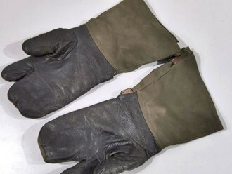 Paar Handschuhe für Kradmelder der Wehrmacht, getragenes Paar