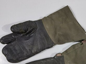 Paar Handschuhe für Kradmelder der Wehrmacht, getragenes Paar