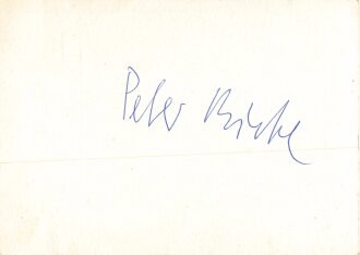 Faksimile? Franz Josef Strauß, eigenhändige Unterschrift auf Autogrammkarte, 10,5 x 15 cm, gebraucht