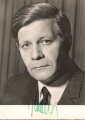 Deutschland nach 1945, Bundeskanzler Helmut Schmidt, eigenhändige Unterschrift als Verteidigungsminister auf Autogrammkarte, 1969-1974, 10,5 x 14,5 cm, gebraucht
