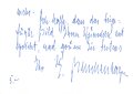 Deutschland nach 1945, Ritterkreuzträger (mit Eichenlaub) und General der Infanterie Erich Buschenhagen, eigenhändige Unterschrift auf Karte vom 7.5.1989, 10,5 x 14,5 cm, guter Zustand