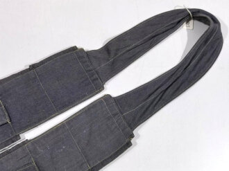 Luftwaffe, Fallschirmjäger Patronenbandulier für K98 Ladestreifen. Ausführung in blau, getragenes Stück in gutem Zustand