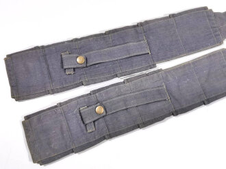 Luftwaffe, Fallschirmjäger Patronenbandulier für K98 Ladestreifen. Ausführung in blau, getragenes Stück in gutem Zustand