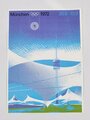 Olympia 1972, Poster, Repro-Druck Fernsehturm "München 1972 - 26.8.-10.9.", 25 x 35, guter Zustand