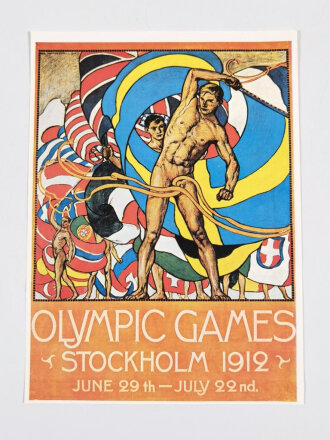 Olympia 1912, Poster, Repro-Druck "Olympic Games...
