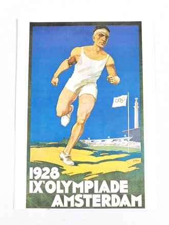 Olympia 1928, Poster, Repro-Druck "1928 IXe Olympiade Amsterdam", ca. 25 x 35 cm, guter Zustand