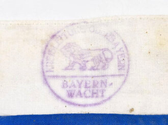 Armbinde " Bayernwacht", ungereinigtes Stück