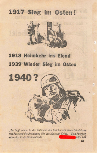 Großbritannien 2. Weltkrieg, "Die Franzosen und Engländer wissen wofür sie kämpfen - bis zum Ende für die Freiheit!", Flugblatt 338, Einsatzzeit 1939-1943