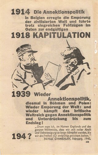Großbritannien 2. Weltkrieg, "Gestapolen", Flugblatt 336, Einsatzzeit 1939-1943