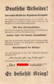 Großbritannien 2. Weltkrieg, "Deutsche Arbeiter!", Flugblatt 298, Einsatzzeit 1939-1943