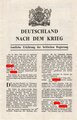 Großbritannien 2. Weltkrieg, "Deutschland nach dem Krieg", Flugblatt G.29 (Farbvariante Schwarz), Einsatzzeit 1942