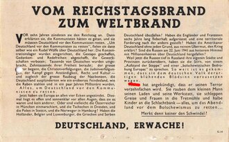 Großbritannien 2. Weltkrieg, "Wofür kämpft Deutschland?", Flugblatt G.10, Einsatzzeit 1942, gelocht