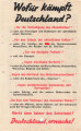 Großbritannien 2. Weltkrieg, "Wofür kämpft Deutschland?", Flugblatt G.10, Einsatzzeit 1942, gelocht