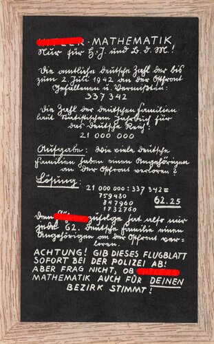 Großbritannien 2. Weltkrieg, "Hitler-Mathematik", Flugblatt G.51, Einsatzzeit 1942