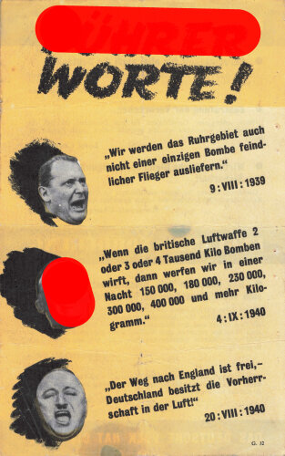 Großbritannien 2. Weltkrieg, "Führer Worte!", Flugblatt G.32, Einsatzzeit 1942