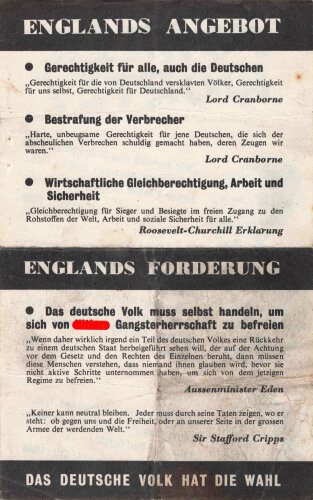 Großbritannien 2. Weltkrieg, "Führer Worte!", Flugblatt G.32, Einsatzzeit 1942