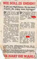 Großbritannien 2. Weltkrieg, "Der Anfang vom Ende", Flugblatt G.?, Einsatzzeit 1940er, stark verschlissen, gelocht