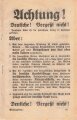 Großbritannien 2. Weltkrieg, "Achtung! Deutsche Vergeßt nicht!", Flugblatt 151, Einsatzzeit 1939-1943