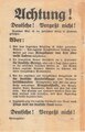 Großbritannien 2. Weltkrieg, "Achtung! Deutsche Vergeßt nicht!", Flugblatt 151, Einsatzzeit 1939-1943