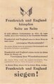 Großbritannien 2. Weltkrieg, "England und Frankreich kämpfen Seite an Seite", Flugblatt 263, Einsatzzeit 1939-1943