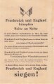 Großbritannien 2. Weltkrieg, "England und Frankreich kämpfen Seite an Seite", Flugblatt 263, Einsatzzeit 1939-1943